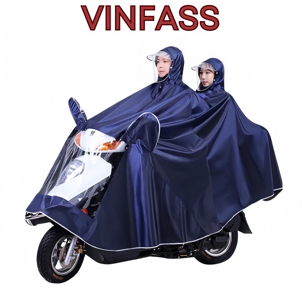 Áo mưa PTLUXURY đi xe máy 1 người và 2 người che phủ toàn thân, kèm kính chắn mưa tiện lợi [MẪU 2024]