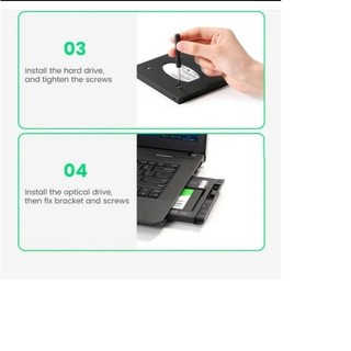 Khay ổ cứng Laptop CADDY BAY 9.5mm UGREEN 70657