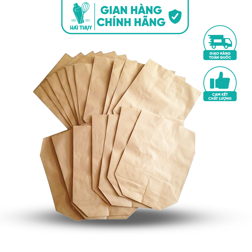 Túi giấy xi măng đủ size (100 túi / xấp)