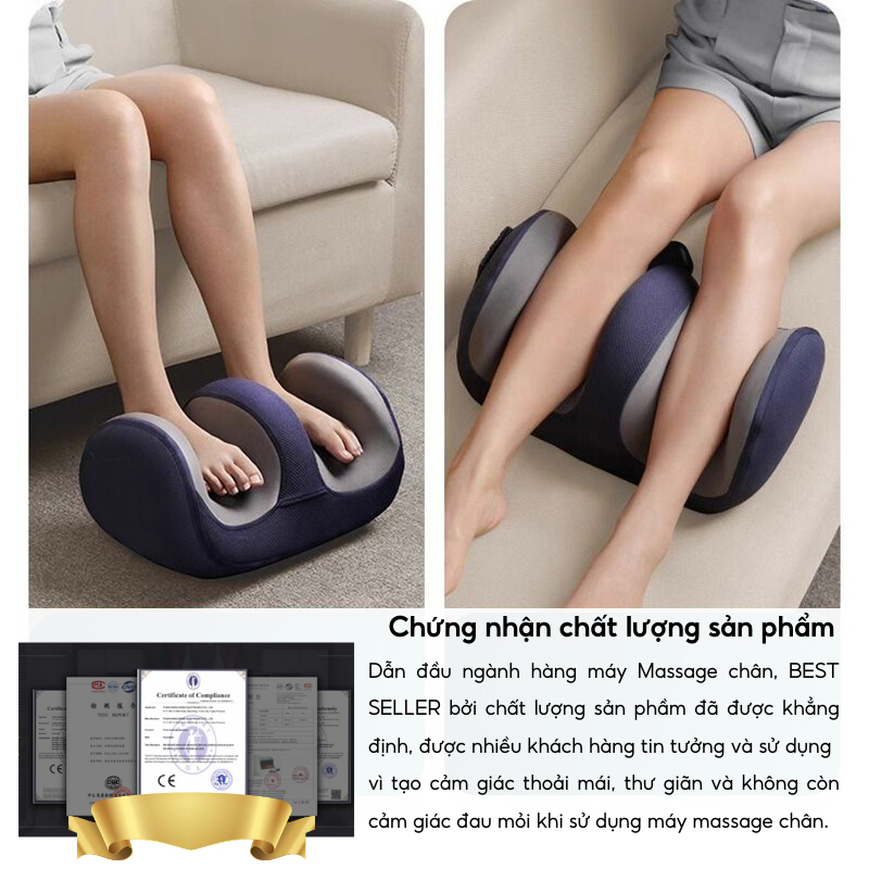 Máy massage chân bấm huyệt DELADEP tự động bản cao cấp máy mát xa xoa bóp bàn chân dành cho người già và dân văn phòng
