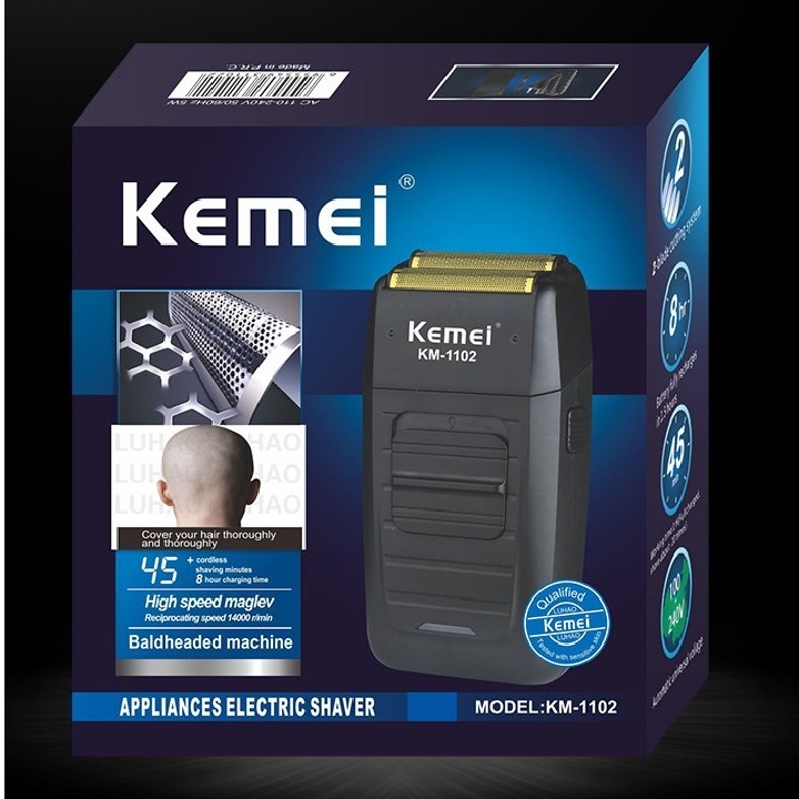 MÁY CẠO KHÔ KEMEI KM-1102, Máy Cạo Râu Cá Nhân Bỏ Túi Du Lịch