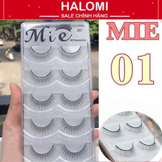  Lông mi giả tự nhiên Mie 01 6D 5 cặp cao cấp chính hãng HALOMI chuyên dùng cho makeup 