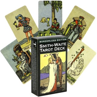Bộ bài bói Smith Waite Tarot Deck Size Gốc 7x12cm – Borderless Edition cao cấp (Nâu lớn)