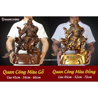 Tượng Quan Công Cưỡi Rồng - Màu Đồng,Màu Gỗ - Mang Lại Sự Thịnh Vượng,Trí Tuệ Và T iền Bạc Công Danh -Xua Đuổi Điềm Xấu
