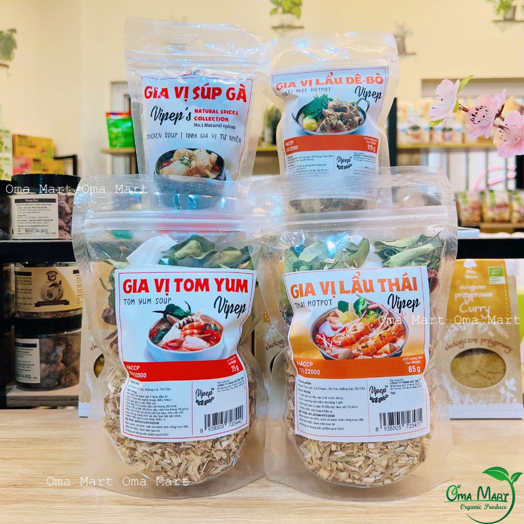 Gia vị nấu lẩu (thái, bò, gà, tom yum) Vipep
