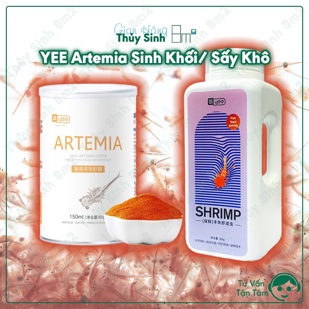 Thức Ăn Cá Artemia Tươi (Sinh Khối), Artemia Sấy Khô YEE| 8m2