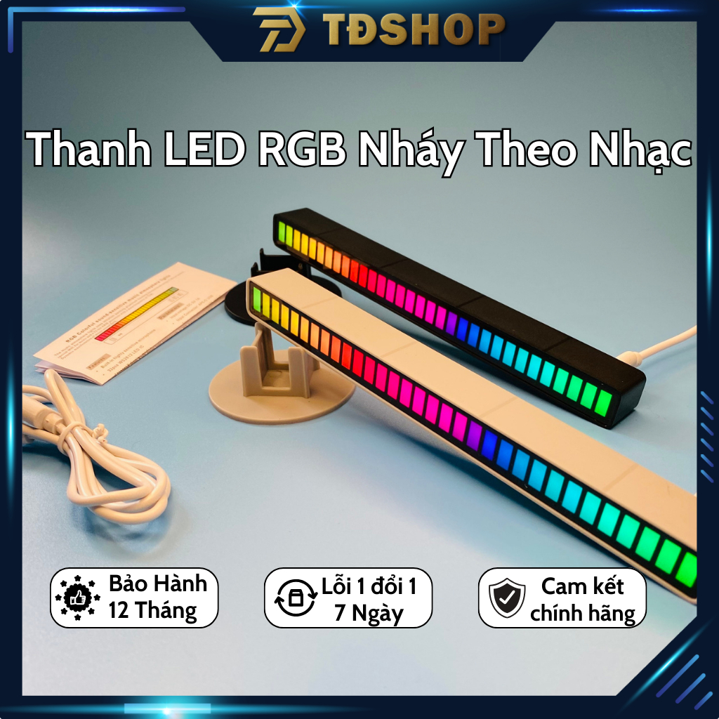 Thanh đèn led RGB nháy theo nhạc 16 TRIỆU MÀU điều khiển bằng cảm biến âm thanh siêu nhạy đèn trang 