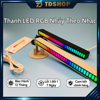 Thanh đèn led RGB nháy theo nhạc 16 TRIỆU MÀU điều khiển bằng cảm biến âm thanh siêu nhạy đèn trang trí PC, decor phòng