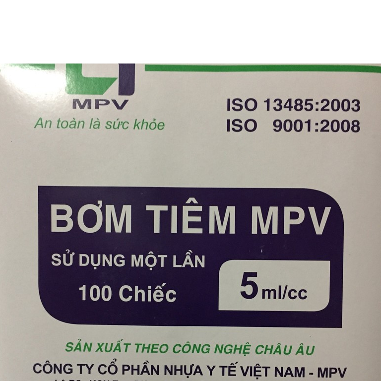 Bơm tiêm MPV 5ml {hộp100 chiếc},Bơm tiêm Eco MPV 5ml