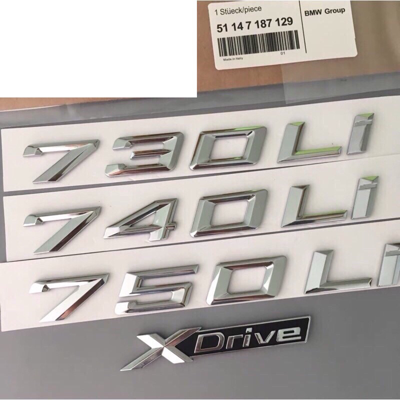 logo chữ 750Li 730Li 735Li 780Li 740Li dán thân xe BMV hàng cao cấp xịn