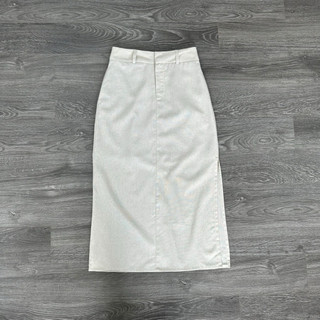 HIPU.VNXK - Chân váy midi linen xẻ 1 bên.