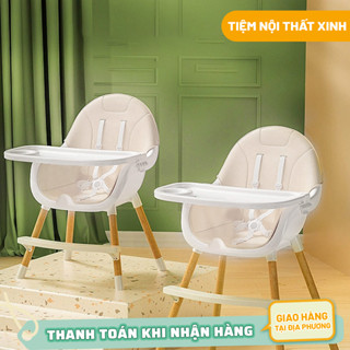 Ghế Tập Ăn Giúp Trẻ Ăn Uống Ghế Ăn Dặm Cho Bé 4 Chân Gỗ Vững Chắc Êm Ái Độc Lập Phiên Bản Mới Phù Hợp Cho Mẹ Bỉm