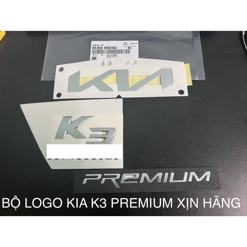 LOGO KIA K3 PREMIUM XỊN CHÍNH HÃNG 86300-M6EA0. 86310-M6050