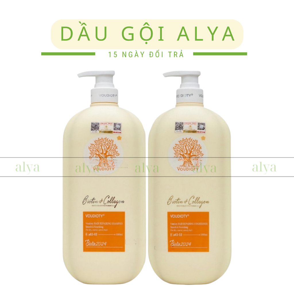 Cặp Dầu Gội Xả Biotin Collagen Vàng Mẫu Mới 2024 Giảm Rụng Tóc, Kích Mọc Tóc, Giúp Tóc Suôn Mượt