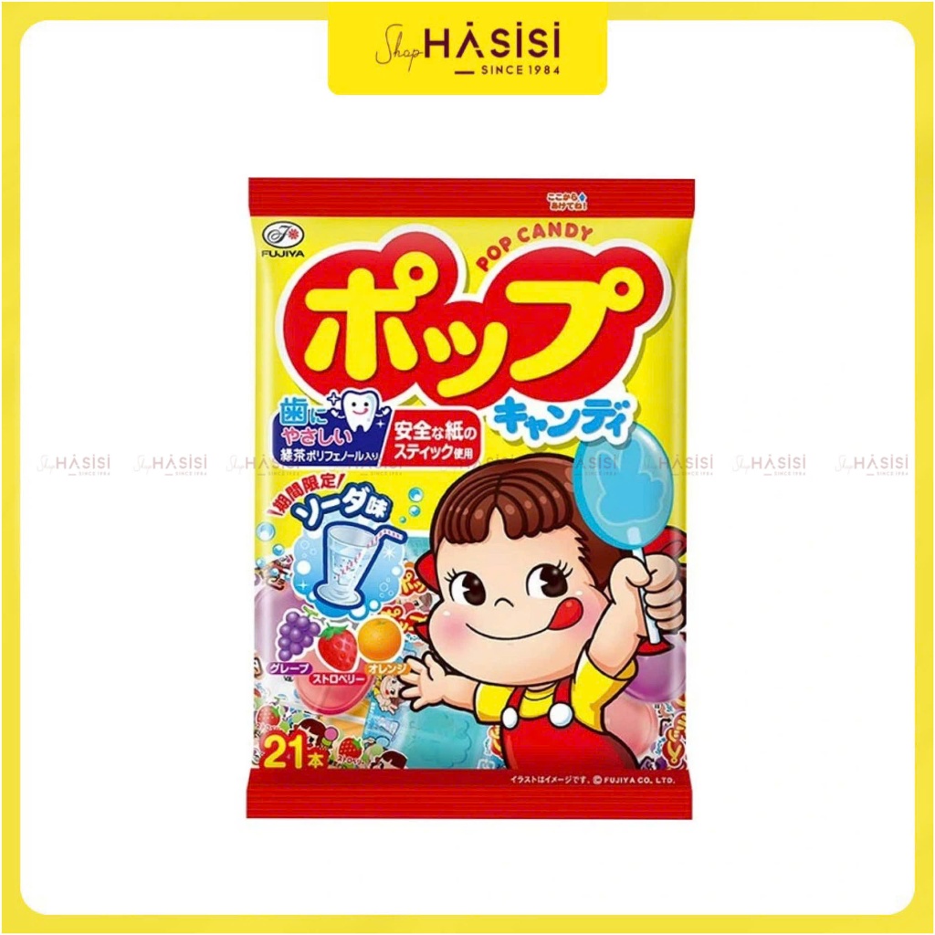 Kẹo Mút Trái Cây Nhật FUJIYA - Pop Candy (20~21 Cây)