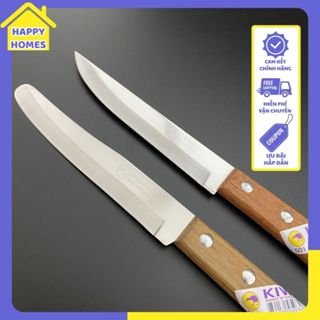 Dao gọt trái cây Kiwi 502 501 Thái Lan Size 21 cm, Dao gọt hoa quả cán gỗ mũi tròn siêu bén - Happy Homes