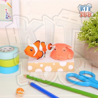 Mô hình giấy động vật Cá Hề & Octopus Mini