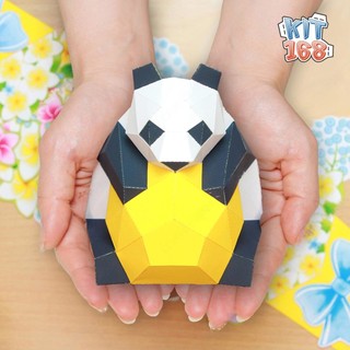 Mô hình giấy động vật Polygon Panda