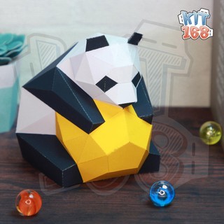 Mô hình giấy động vật Polygon Panda