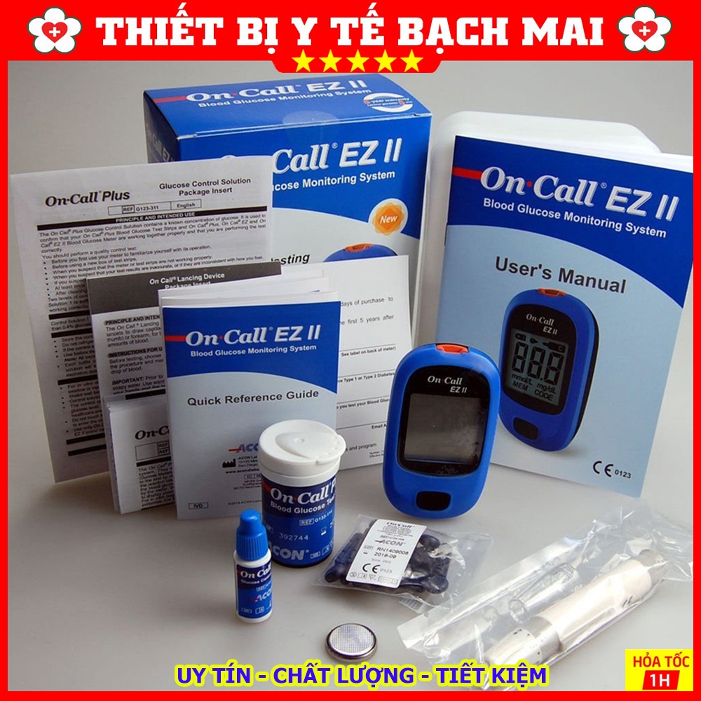 Máy Đo Đường Huyết On Call EZ II [Tặng 25 Que Thử + 10 Kim Lấy Máu]