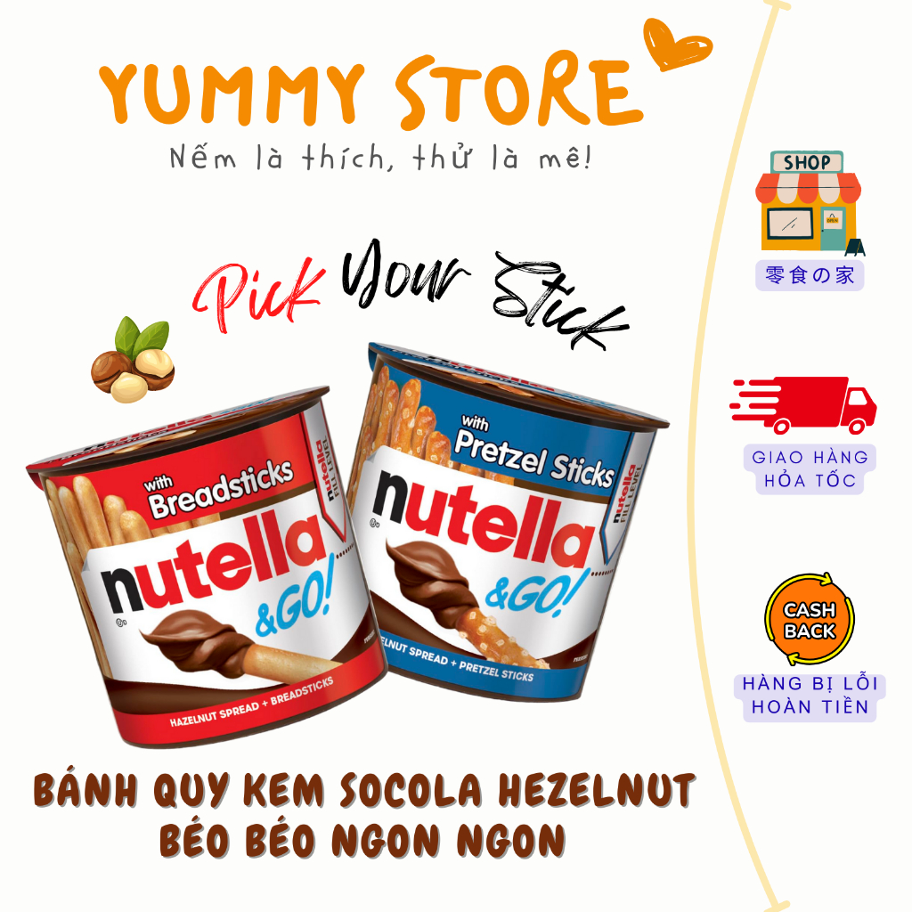 Bánh Que Chấm Socola Hạt Dẻ Nutella