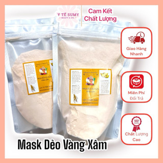 Mặt Nạ Collagen Vàng Sâm 24K Sạch Nguyên Chất Handmade, Mask Dẻo Vàng xâm, mask nạ dẻo vàng xâm, mask dẻo đắp mặt nạ