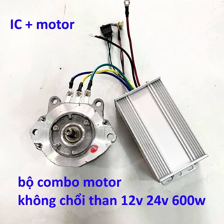 Combo motor 12v 24V 600w không chổi than brushless BLDC + điều tốc 30A, motor brushless không than