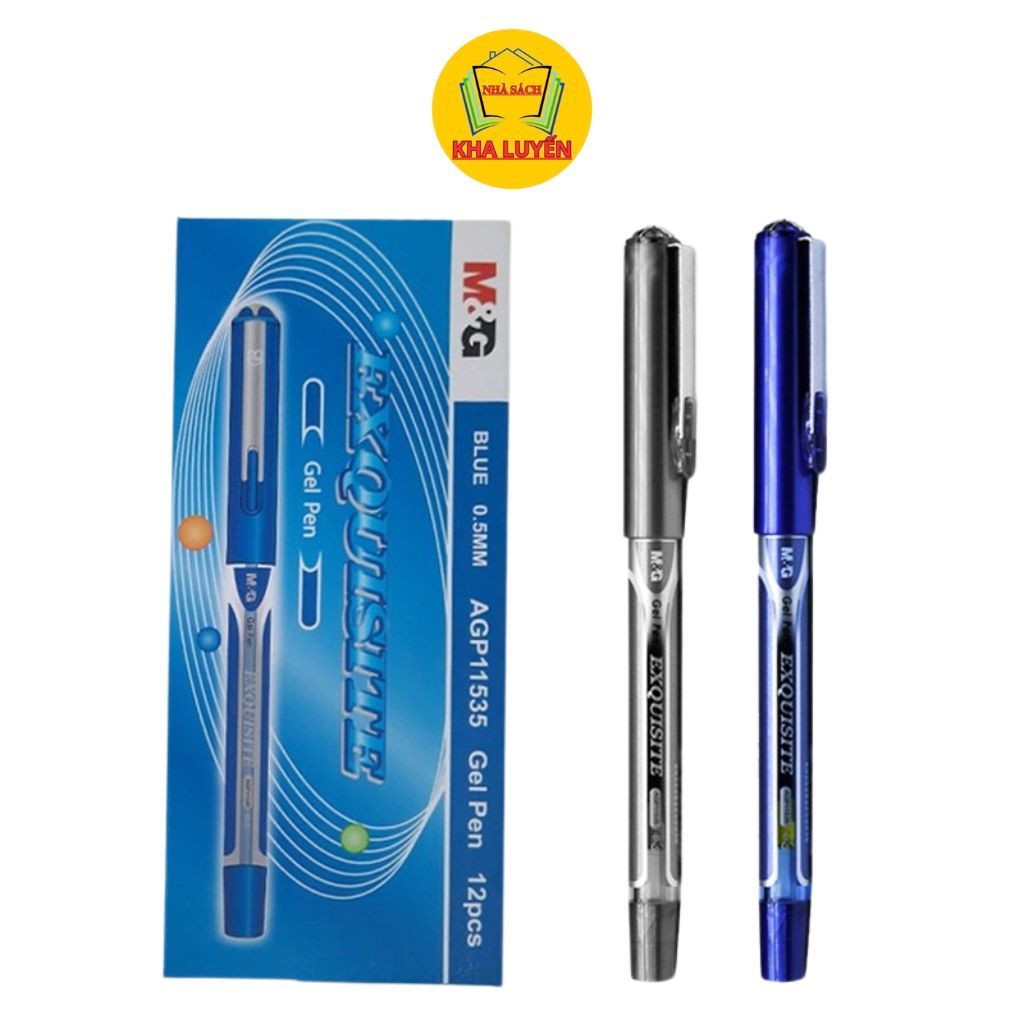 Combo 1/ 5 chiếc Bút GEL Nước MG 11535 Ngòi 0.5mm Mực Đều Không Bị Tắc, Bền Màu, Có Ngòi Thay Thế