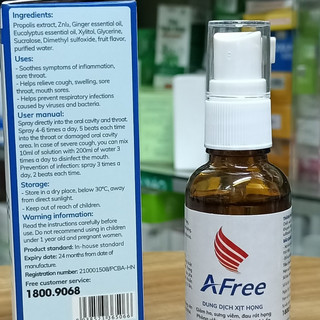 [Chính hãng] Dung dịch xịt họng AFree  30ml