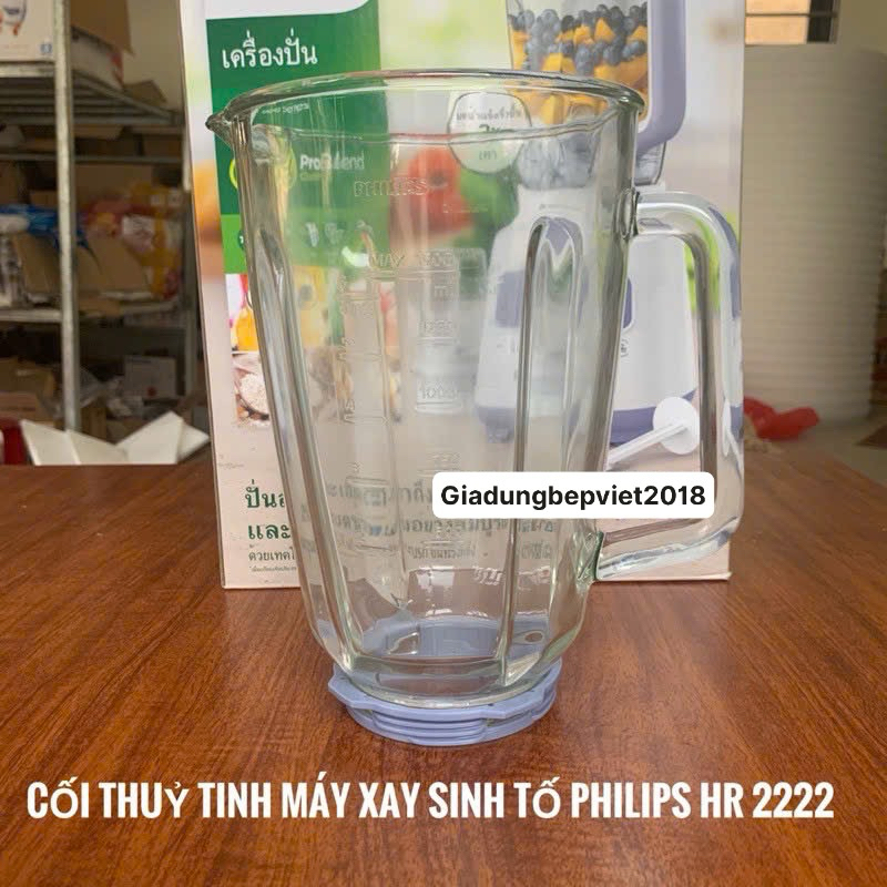 Cối thủy tinh, NHỰA  máy xay Philips HR2222