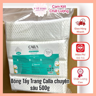  Bông Tẩy Trang Calla Bịch 1 Kg - Bông Tẩy Trang hạt massage Bạch Tuyết - Siêu Sạch - Bông 