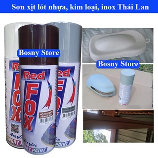 Hỏa tốc- Sơn lót Thái Lan RedFox, Bosny 400cc – xám nhám, trắng nhám, đỏ nhám - Nhập khẩu Thái Lan