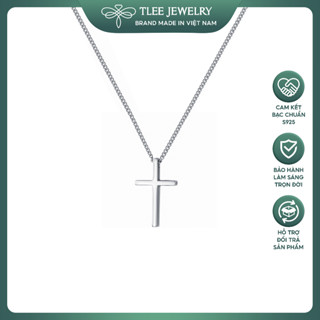 Dây chuyền bạc nữ TLEE mặt thánh giá trơn bạc Italy TleeJewerly D0168
