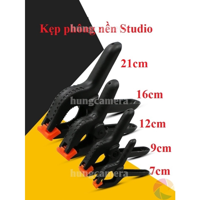 Kẹp phông nền chụp ảnh Studio ( nhiều cỡ 21cm/ 16cm/ 12cm/ 9cm/ 7cm)