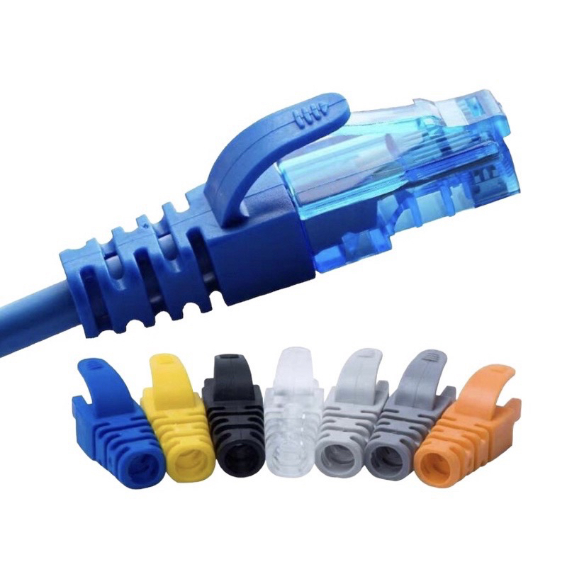 Đầu Vỏ Chụp Bịt Bọ Hạt Mạng Chống Nước Cat5, Cat6 Có Móc Gài, có nhiều màu để lựa chọn, hàng Cao Cấp (100c/ túi)