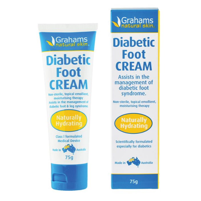 KEM GIẢM LOÉT CHÂN DO TIỂU ĐƯỜNG Grahams Diabetic Foot Cream, Naturally Hydrating, 75g