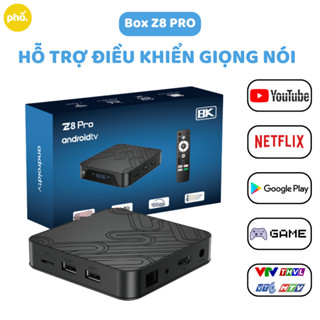 [HỎA TỐC] Box TiVi Android Z8 Pro Có Điều Khiển Bằng Giọng Nói - Chạy Android 12 - Chất Lượng Hình Ảnh Sắc Nét