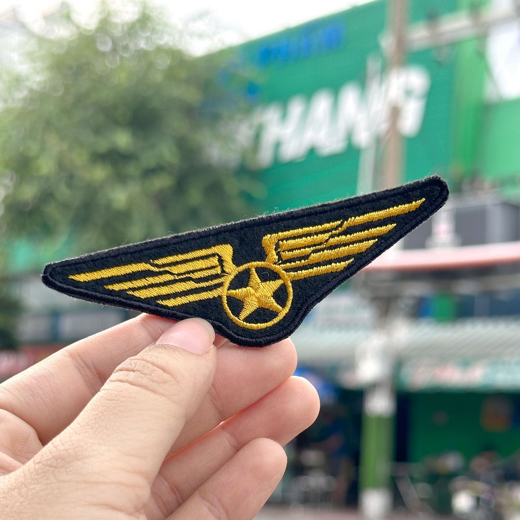 [HÀNG CÓ SẴN] [SHIP HỎA TỐC]  Logo phi công MAY LÀ ÉP ỦI vào ngực áo/ nón