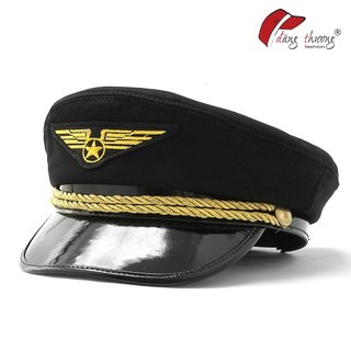 Mũ nón phi công hàng không thời trang cao cấp màu trắng và đen