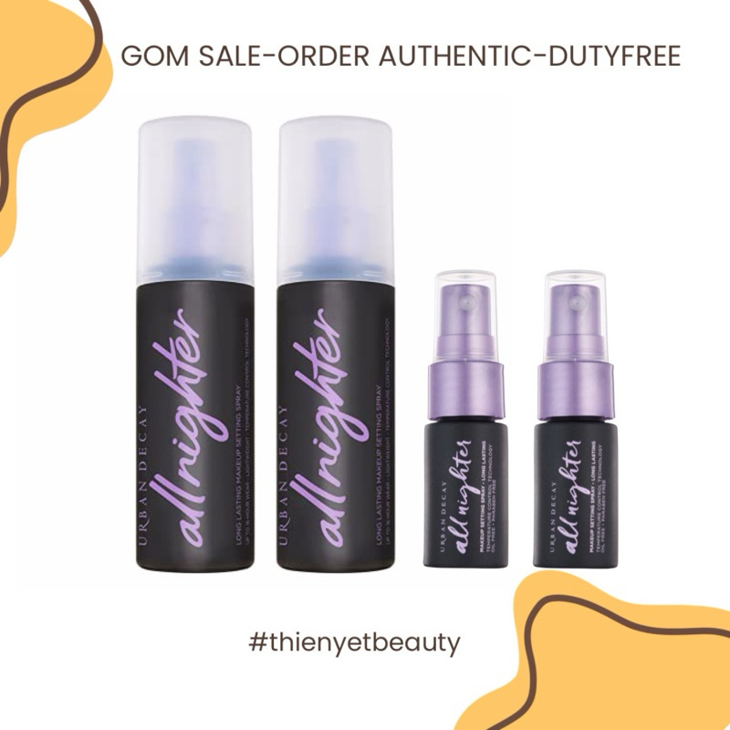 Xịt khoá nền makeup UB All nighter setting Spray 118ml