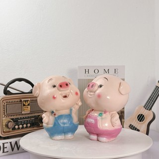 Heo đất cặp đôi tễu yếm lợn đất cute mặc yếm ống tiết kiệm tiền quà tặng siêu xinh  - Heo Đất VN HĐ10