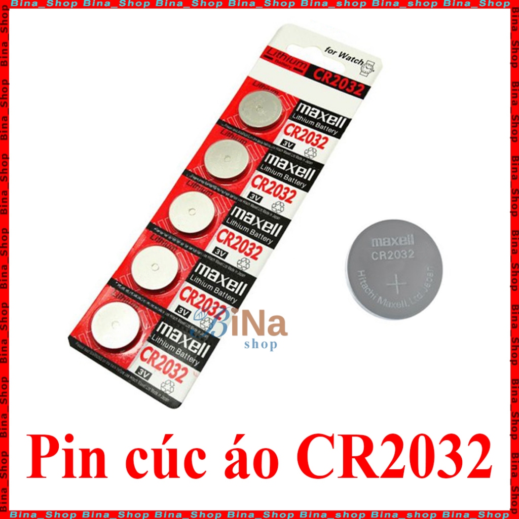 Vỉ 5 viên cúc áo CR2032 3V