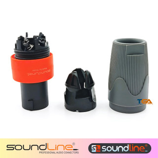 Giắc loa sân khấu, jack loa neutric speakon hãng Soundline, chân kim đồng. ( Giá 1c )