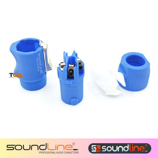 Giắc loa sân khấu, jack loa neutric speakon hãng Soundline, chân kim đồng. ( Giá 1c )