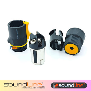 Giắc loa sân khấu, jack loa neutric speakon hãng Soundline, chân kim đồng. ( Giá 1c )