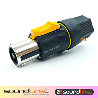 Giắc loa sân khấu, jack loa neutric speakon hãng Soundline, chân kim đồng. ( Giá 1c )