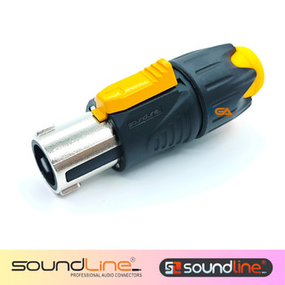 Giắc loa sân khấu, jack loa neutric speakon hãng Soundline, chân kim đồng. ( Giá 1c )
