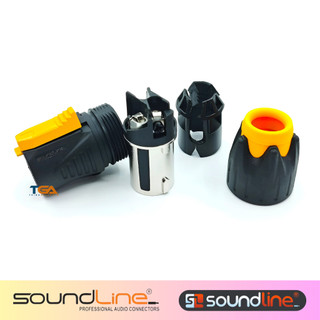 Giắc loa sân khấu, jack loa neutric speakon hãng Soundline, chân kim đồng. ( Giá 1c )