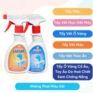 Tẩy Quần Áo Đa Năng LAFUM sạch vết Ố Vàng, vết bẩn Thức ăn dầu mỡ, mực viết máy, dầu cổ áo tay áo