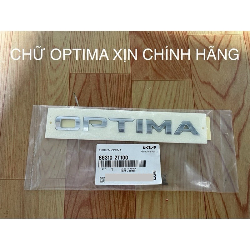 LOGO CHỮ OPTIMA DÁN XE KIA OPTIMA XỊN CHÍNH HÃNG 863102T100 giá rẻ
